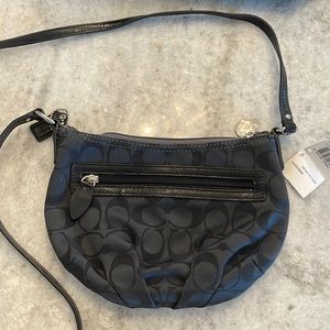 Coach C pleated sling back crossbody bag